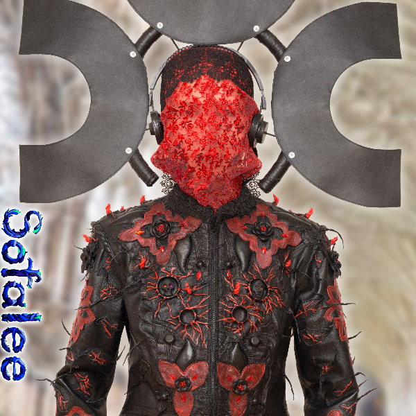 veste style gothique noir rouge couleur cuir véritable peau de mouton exclusif créateur de mode fait main Sofalee.jpg
