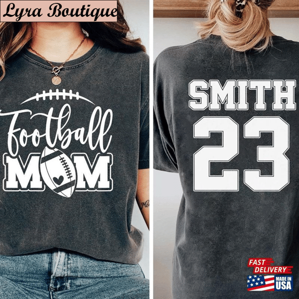 Football Mom Shirt Unisex Custom Name Number Sweatshirt Hoodie - TeebyHumans.jpg