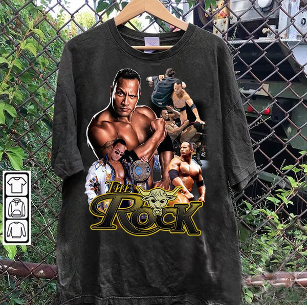 Vintage 90s Graphic Style Dwayne Johnson TShirt - The Rock Sweatshirt - American Professional Wrestler Tee For Man and Woman Unisex Shirt.jpg