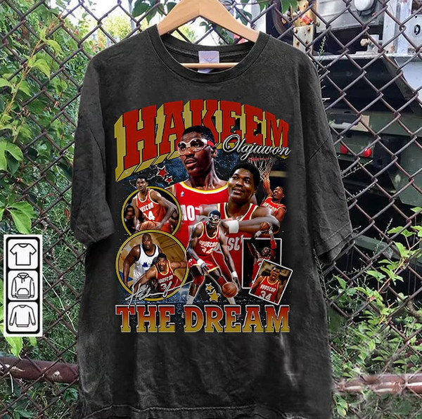 Vintage 90s Graphic Style Hakeem Olajuwon Shirt - Hakeem Olajuwon Basketball Tee - Retro Basketball Tee For Man and Woman Unisex T-Shirt.jpg