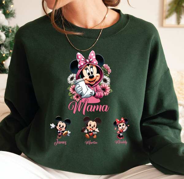 Personalized Minnie Mama Mouse Sweatshirt,Custom Kids Names Mama Tee, Custom Mom Shirts, Mother's Day Shirt,Grandma Tee   Mama Hoodie N271.jpg