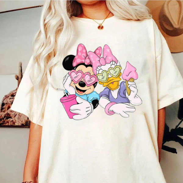 Retro Minnie and Daisy Bestie Shirt, Besties Disney Shirt, Friends Disney Tee, Disney Girls Trip Shirt, Disney Gift.jpg