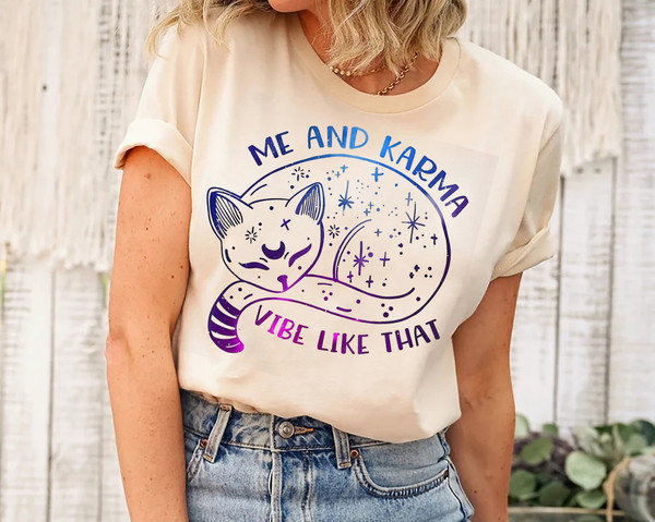 Me And Karma Vibe Like That Shirt ,Cat Lover Shirt, Midnights Shirt, Meet Me At Midnight T-shirt.jpg