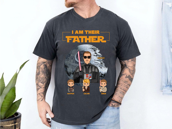 Custom I Am Their Father Shirt For Dad, Father's Day 2024 Gift, Father Shirt, Fathers Day Shirt, Gift For Dad, Dad And Kids Name Shirt Men.jpg