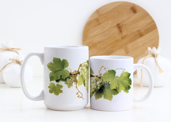 Grapes Botanical Garden Mug  Boho Cottagecore Mug  Beautiful Watercolor Design  Nature Inspired  Teacher Gift  Cute Gift for Mom.jpg