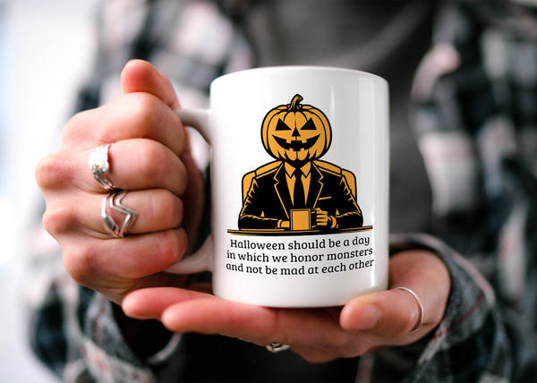 Spooky Halloween Mug  Michael Scott Office Quotes  Honor the Monsters  Scary Halloween Gift  Coffee Mug  Ghost Mugs  Pumpkin Fall Mug.jpg
