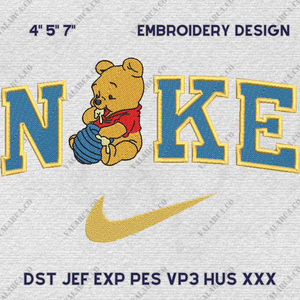 Nike Valentine Pooh Bear Embroidery Design, Valentine Couple - Inspire ...