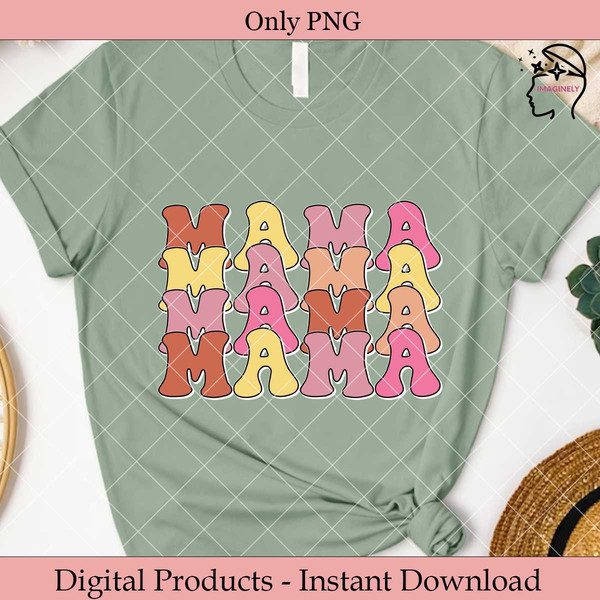 Mama Seamless Pattern-Retro Sublimation Digital Design Downl - Inspire  Uplift