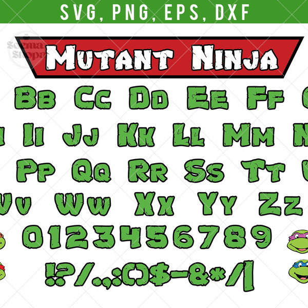 Templ Sv inspis 3 Mutant Ninja SVG Font 1.jpg