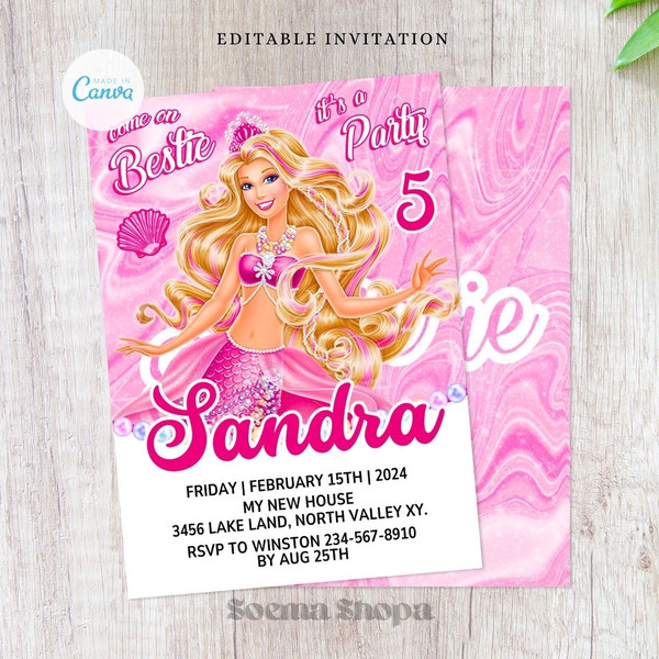 Fashion Doll Barbie Birthday Party Invitation (1).jpg