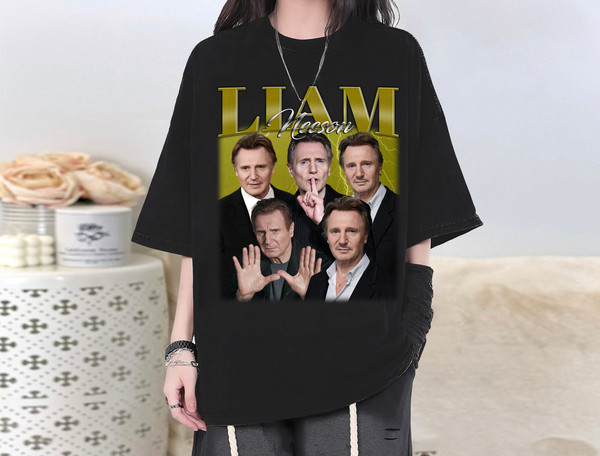Liam Neeson T-Shirt, Liam Neeson Shirt, Liam Neeson Tees, Liam Neeson Homage, Famous T-Shirt, Super Star Shirt, Character Shirt.jpg