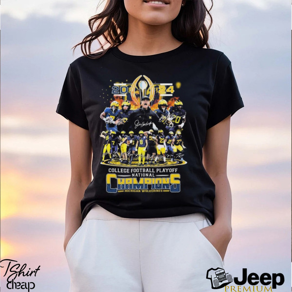 2024 College Football Playoff Michigan Wolverines National Champions Signatures Shirt - teejeep.jpg