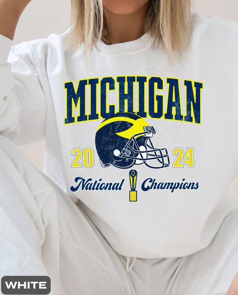 Michigan Football Sweatshirt, Vintage Style Comfort Colors Sweater, National Championship Shirt, Wolverine Football Gift2.jpg