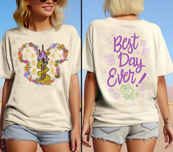 Best Day Ever! Pascal Portrait Shirt, Tangled T-Shirt, Rapunzel Princess Tee, Disneyland Family Vacation, Princess Castle Floral Sweatshirt.jpg