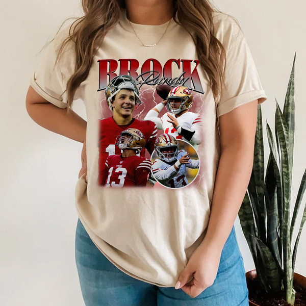 Vintage 90s Brock Purdy Comfort Colors Shirt, Vintage Brock Purdy Sweatshirt, American Football, Football Vintage Shirt, Football Fan Tee.jpg