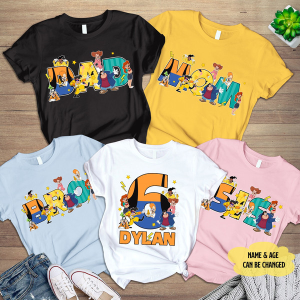 A Goofy Movie Birthday Shirt  Goofy, Roxanne, Powerline, Max Goof Shirt  Goofy Birthday Shirt  Disneyland Trip Shirt.jpg