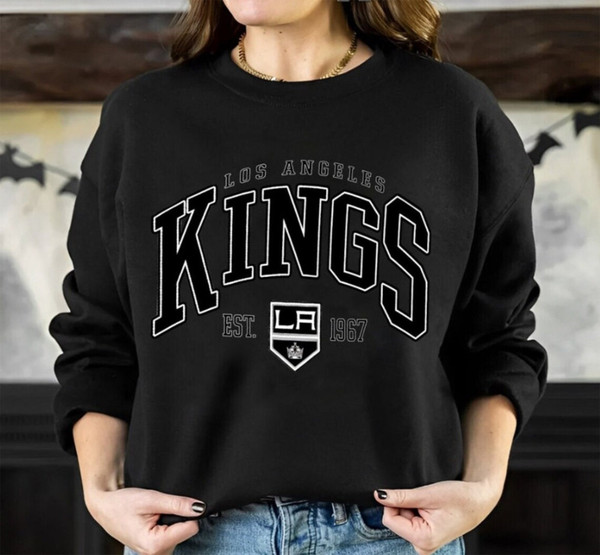 Vintage Hockey Los Angeles Sweatshirt, Hockey Sweatshirt, Vintage Sweatshirt, College Sweater, Hockey Fan Shirt, Los Angeles Shirt.jpg