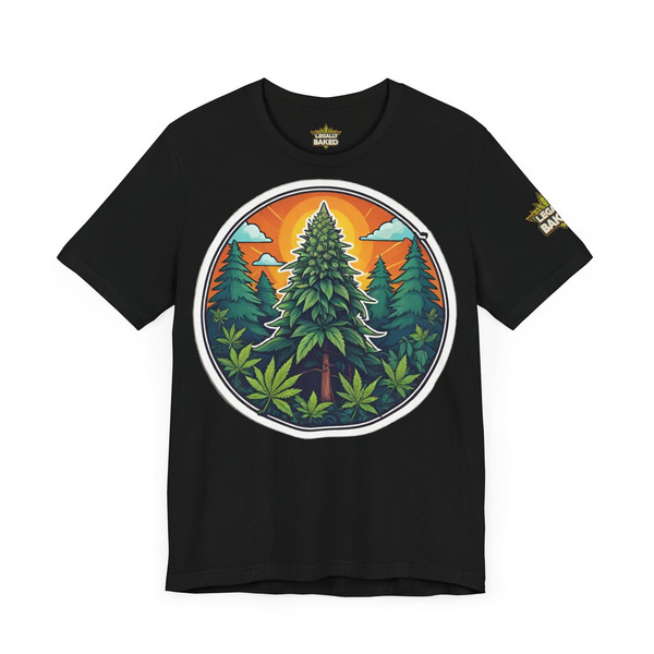 Trees Legally Baked Cannabis Leaf Unisex Jersey Short Sleeve Tee.jpg