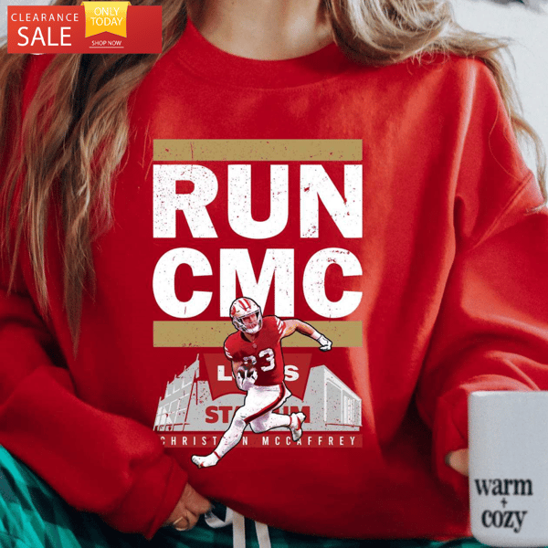 Run CMC 49ers Women's Long Sleeve Shirt 49ers Gifts for Her - Happy Place for Music Lovers.jpg