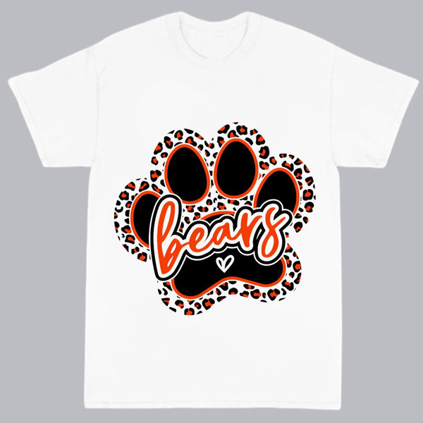 Bears Paw T-shirt, Leopard Bears Paw Shirt, Bears Cheer Shirt, Bears Mascot Shirt, Bears Mom Football Mama Shirt - SpringTeeShop Vibrant Fashion that Speaks Vol