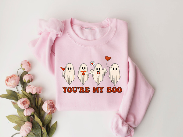 You Are My Boo Sweatshirt, Cute Ghost Sweater, Spooky Valentine ,Boo Boo Valentine,Valentines Day Gift,Husband Valentines,XOXO Sweatshirt 1.jpg