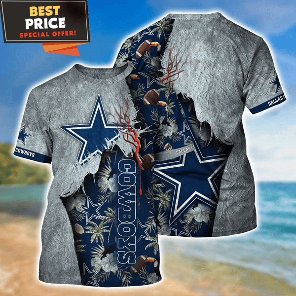 Dallas Cowboys Tropical NFL 3D T-Shirt - Best Personalized Gift & Unique Gifts Idea.jpg