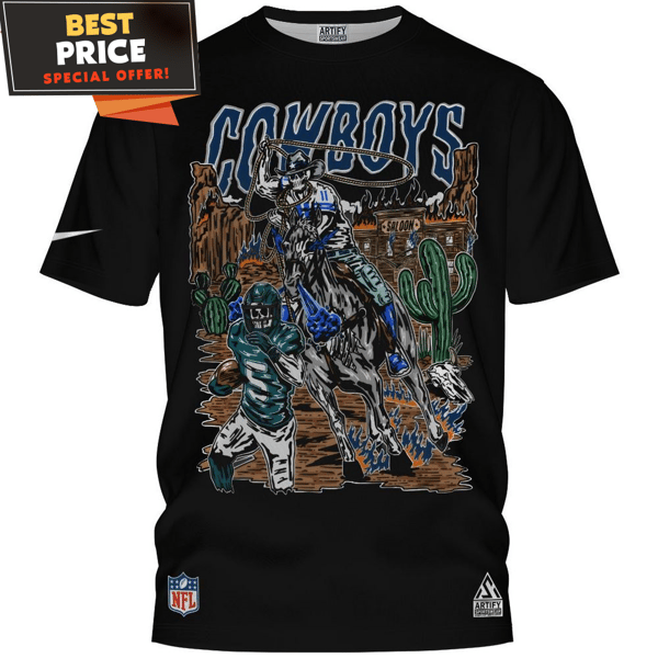Dallas Cowboys Western-Themed Skull Touchdown Graphic T-Shirt, Dallas Cowboys Gifts - Best Personalized Gift & Unique Gifts Idea.jpg