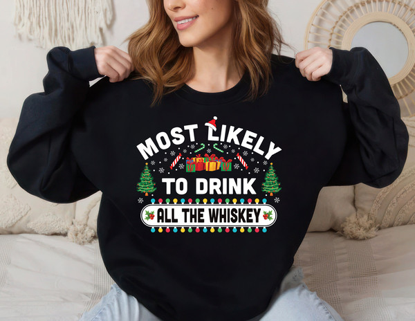 Custom Most Likely To Christmas Sweatshirt, Family Christmas Unisex Sweatshirt, Funny Christmas Sweatshirt, Most Likely Matching Shirt 4.jpg