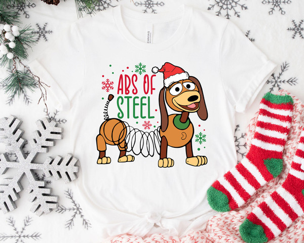 ABS Of Steel Slinky Dog Merry Christmas Toy Story Shirt Family Matching Walt Disney World Shirt Gift Ideas Men Women 1.jpg