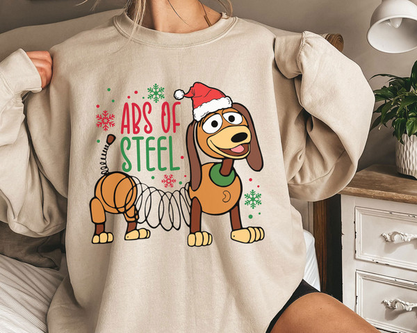ABS Of Steel Slinky Dog Merry Christmas Toy Story Shirt Family Matching Walt Disney World Shirt Gift Ideas Men Women.jpg