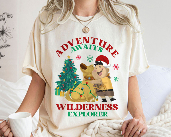 Adventure Awaits Wilderness Explorer Up Merry Christmas Shirt Family Matching Walt Disney World Shirt Gift Ideas Men Women.jpg