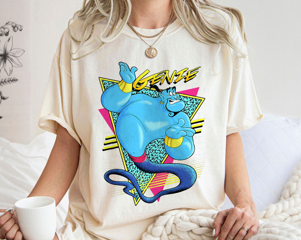 Aladdin Genie Retro Abstract Portrait Logo Shirt Walt Disney World Shirt Gift Ideas Men Women.jpg