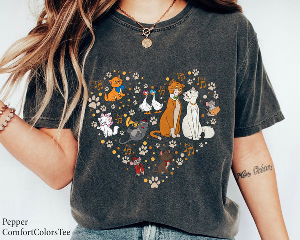 Aristocats Heart Shirt The Aristocats T-shirt Disney Cats Shirt Cat Lover Shirt, Disney Family Shirts Great Gift Ideas Men Women.jpg