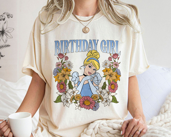 Custom Disney Princess Cinderella Birthday Girl Shirt Family Matching Walt Disney World Shirt Gift Ideas Men Women.jpg