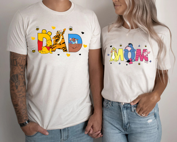 Custom Title Winnie The Pooh Mom Dad Family Matching Shirt Family Matching Walt Disney World Shirt Gift Ideas Men Women.jpg