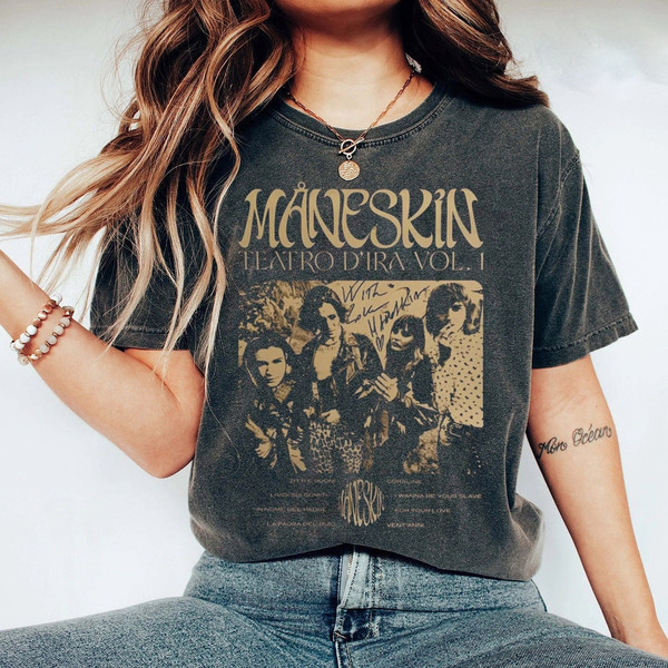 Vintage Maneskin Shirt, Maneskin Rock Band Tee, Maneskin Album Merch, Maneskin Tee, 2023 Maneskin Tour Tshirt, Hoodie, Sweatshirt 1.jpg