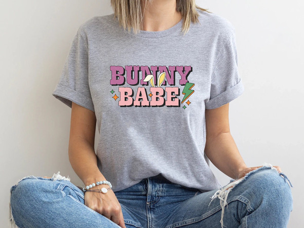 Bunny Babe Sweatshirt,Easter Gift for Her,Matching Easter Sweatshirts, Easter Teacher, Women's Easter Shirt,Easter Shirt,Easter Shirts.jpg