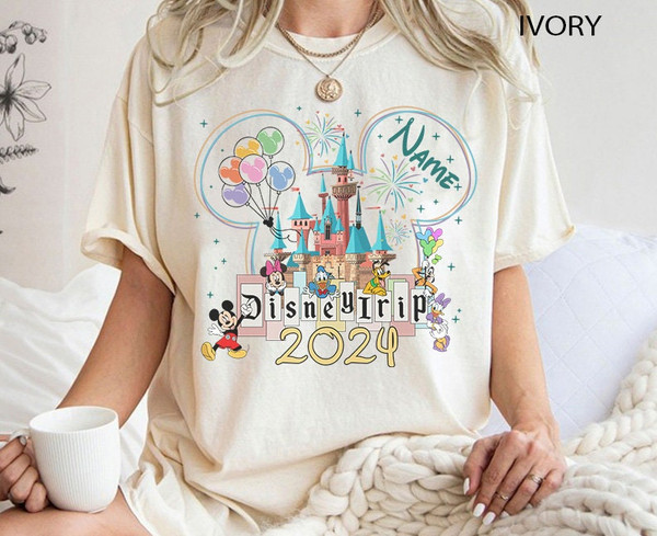 Disney Trip 2024 Shirts, Magic Kingdom Shirt, Disney Castle Shirt, Mickey and Friends Shirt, Mickey Balloon Shirt, Disney Vacation Shirt.jpg