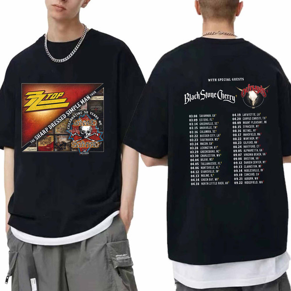ZZ Top World Tour 2024 Shirt, Lynyrd Skynyrd Zz Top Tour 2024 Shirt, Sharp Dressed Simple Man US Tour Shirt, Lynyrd Skynyrd Tour Fan Gifts.jpg