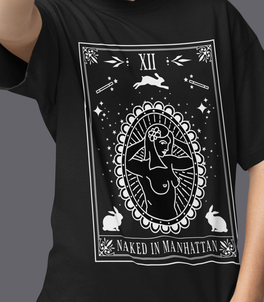 Chappell Roan Naked in Manhattan Tarot Card Design Tour Merch- Vintage Style Unisex Jersey Short Sleeve Tee.jpg