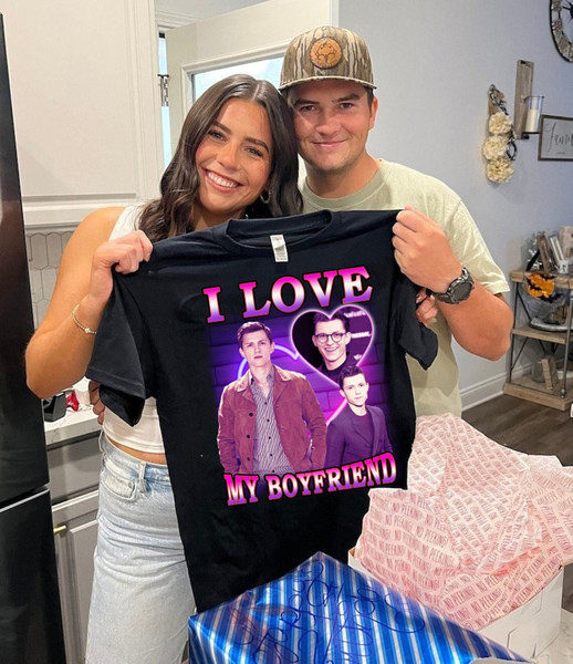 Valentine Custom Photo Valentine Shirt  I Love My Boyfriend Custom Photo Shirt  Gift For Her Him 2024 Shirt  Custom Couples Shirts.jpg