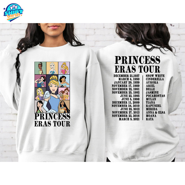 Princess Eras Tour Shirt, Disney Trip Shirt, Disney Princess Tour, Disney Girl Trip, Disney Womens Shirt, Mickey Eras Tour Shirt.jpg