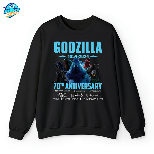 Godzilla 1954 - 2024 70th Anniversary Thank You For The Memories Sweatshirt, Godzilla T-shirt, Godzilla Minus One By Takashi Yamazaki Tee.jpg