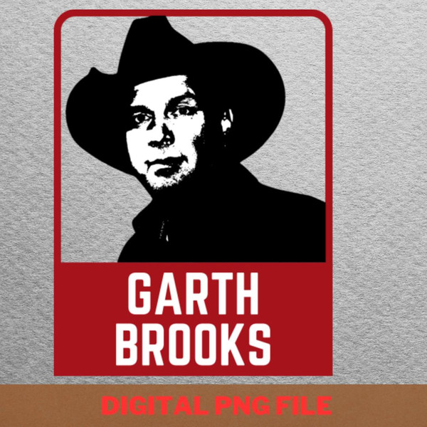 Garth Brooks Poster Prints PNG, Garth Brooks PNG, Outlaw Music Digital Png Files.jpg