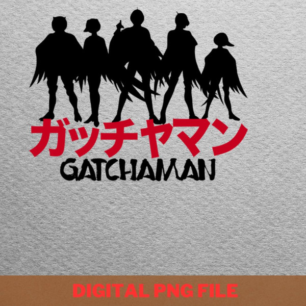 Gatchaman Daring Rescuers PNG, Gatchaman PNG, Battle Of The Planets Digital Png Files.jpg