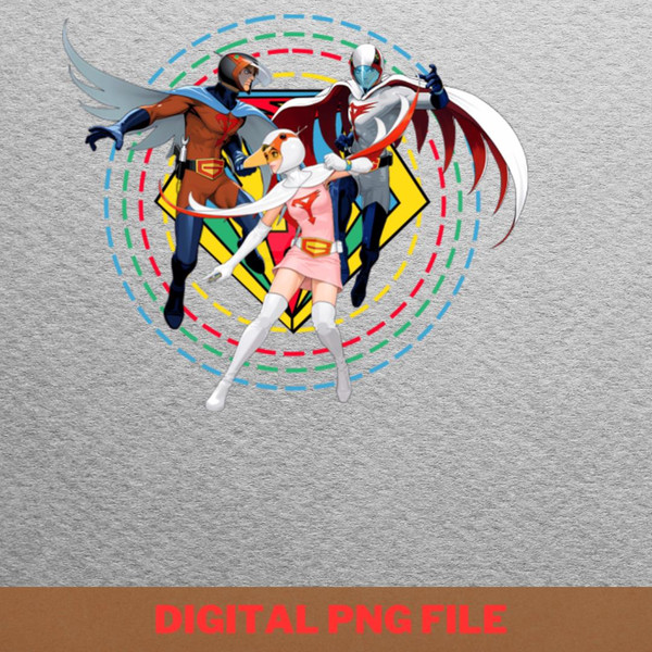 Gatchaman Formidable Foes PNG, Gatchaman PNG, Battle Of The Planets Digital Png Files.jpg