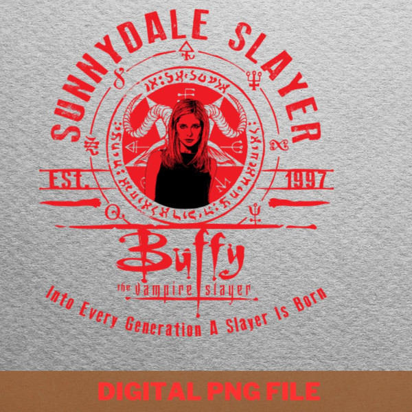 Buffy The Vampire Slayer Ancient Spells Chanted PNG, Buffy Summers PNG, Vampire Digital Png Files.jpg