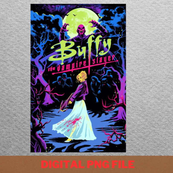 Buffy The Vampire Slayer Angel Turns Dark PNG, Buffy Summers PNG, Vampire Digital Png Files.jpg