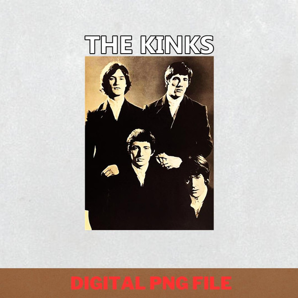 The Kinks Band Members PNG, The Kinks Band PNG, The Kinks Logo Digital Png Files.jpg