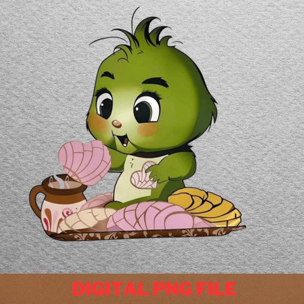 Baby Grinch Pan - Grinches Christmas Naughty Grin PNG, Grinches Christmas PNG, Xmas Digital Png Files.jpg